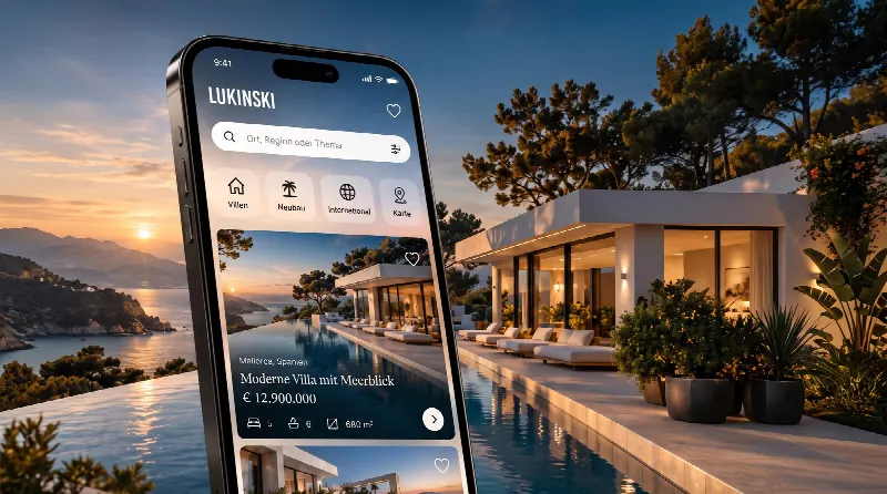 Lukinski App: Luxusvillen weltweit suchen, vergleichen und merken – jetzt für iPhone und Android