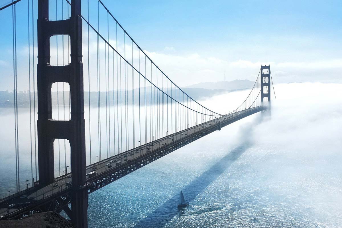 San Francisco Golden Gate Bridge im Nebel