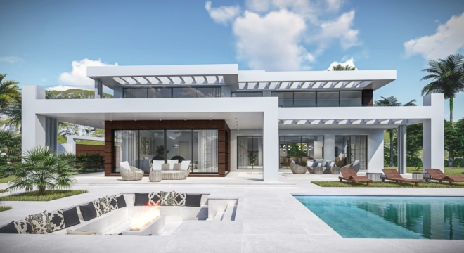 Marbella, Spanien – Luxusvilla mit exklusiver Sitzlounge und Pool