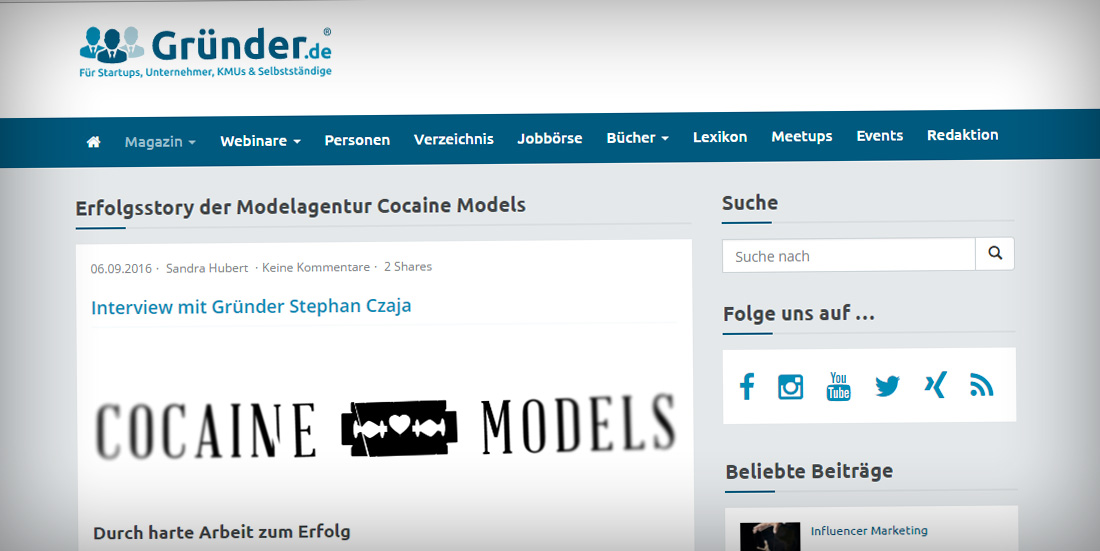 Modelagentur: Erfolgsstory auf Gründer.de