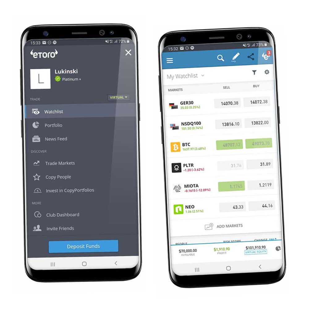 EToro Trading App: Stocks, ETF, Cryptocurrency (Bitcoin), ... Costs, rating + experience